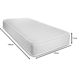Starlight Beds Small Single White Straight Line Hybrid Memory Foam Spring Mattress - Wilko - thumbnail 5
