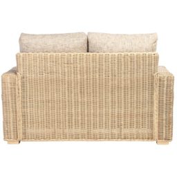 Desser Furniture Burford 2 Seater Natural Rattan and Farrow Sofa - Cream - Wilko - thumbnail 5