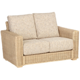 Desser Furniture Burford 2 Seater Natural Rattan and Farrow Sofa - Cream - Wilko - thumbnail 3