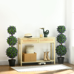 HOMCOM Lavender Flowers Ball Trees Artificial Plants 110cm 2 Pack - Size: 28 x 28 x 110cm - Green - Wilko - thumbnail 3