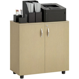 Vinsetto 2-TierOak Locking Filing Cabinet - Size: 80.0 cm x 40.0 cm x 80.0 cmcm - White - Wilko - thumbnail 3