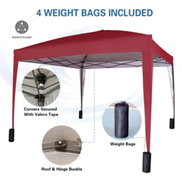 Red 2 x 2m Pop Up Outdoor Gazebo - MCC - Wilko - thumbnail 5