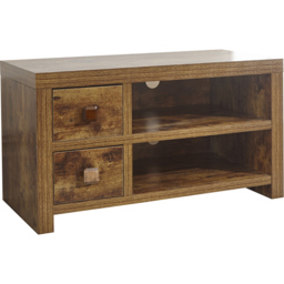 GFW Jakarta 2 Drawer 2 Shelf Mango Yellow TV Unit - Size: 45 x 90 x 50cm - Brown - Wilko - thumbnail 5
