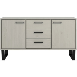 Texas 2 Door 3 Drawer Grey Medium Sideboard - Size: 43 x 130 x 73cm - Wilko - thumbnail 3