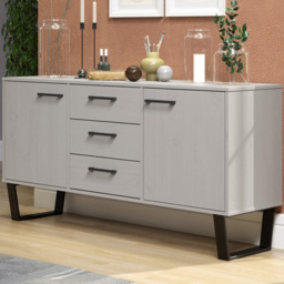 Texas 2 Door 3 Drawer Grey Medium Sideboard - Size: 43 x 130 x 73cm - Wilko - thumbnail 1