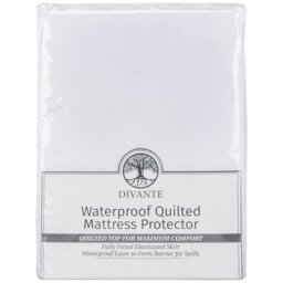Divante King Size White Quilted Waterproof Mattress Protector - Wilko