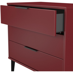 Crowndale Hong Kong 3 Drawer Red Matt Chest of Drawers Ready Assembled - Wilko - thumbnail 7