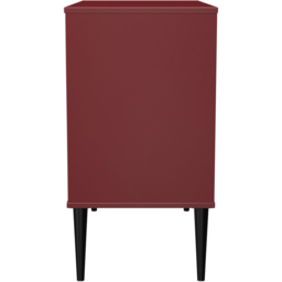Crowndale Hong Kong 3 Drawer Red Matt Chest of Drawers Ready Assembled - Wilko - thumbnail 4