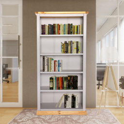 Bomporto 5 Shelf Light Grey Bookcase - Wilko - thumbnail 5