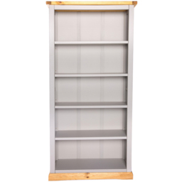 Bomporto 5 Shelf Light Grey Bookcase - Wilko - thumbnail 3
