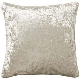 Intimates Plain Crushed Velvet Natural Filled Cushion 43 x 43cm 2 Pack - Cream - Wilko - thumbnail 1
