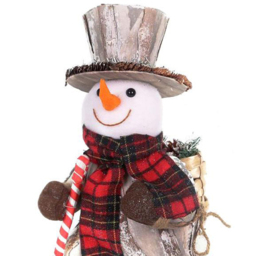 Shatchi Pre Lit White Walking Snowman with Pines and Berries - Size: 40 x 24 x 10cm - Wilko - thumbnail 3