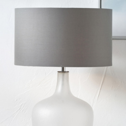 Pacific Lifestyle Tamsin Grey Shade Frosted White Glass Table Lamp - Size: 59 x 35 x 35cm - Wilko - thumbnail 3