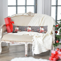 Noel Square Snowman Birdhouse Grey Draught Excluder 12 x 90cm - Size: 12 x 90 x 5cm - Wilko - thumbnail 3