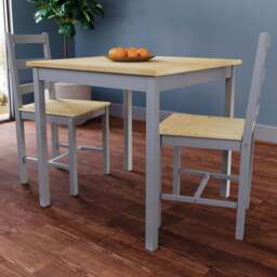VIDA DESIGNS Yorkshire 2 Seater Dining Set Grey and Pine - Wilko