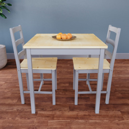 VIDA DESIGNS Yorkshire 2 Seater Dining Set Grey and Pine - Wilko - thumbnail 5