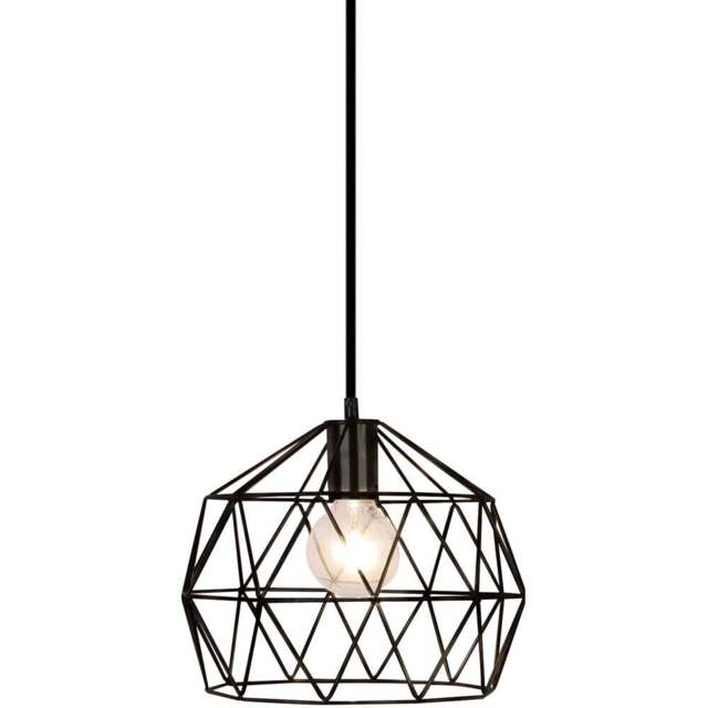 Sorrelis Garnet Black E27 Pendant Light - Size: 30 x 30 x 25cm - Wilko - image 1