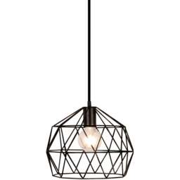 Sorrelis Garnet Black E27 Pendant Light - Size: 30 x 30 x 25cm - Wilko - thumbnail 1