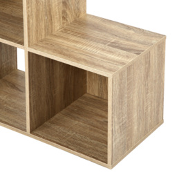 Jane 6 Shelf Oak Ladder Cube Storage Unit - Brown - Home Garden Direct - Wilko - thumbnail 7