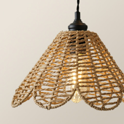 ValueLights Vine Rattan Flower Shade 3 Drop Cluster Black Ceiling LED Pendant Light - Size: 126 x 33 x 33cm - Gold - Wilko - thumbnail 4