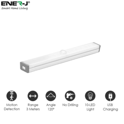 ENER-J Rechargeable Cabinet Light with Sensor 2 Pack - Size: 30 x 20 x 10cm - Wilko - thumbnail 5