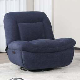 Brooklyn Ebba Indigo Recliner Chair - Size: Single - Blue - Wilko