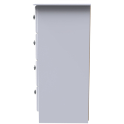 Crowndale Pembroke 4 Drawer Matt White Bedside Cabinet Ready Assembled - White Matt - Wilko - thumbnail 5