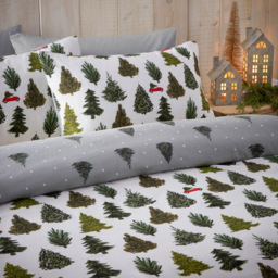 furn. Double Green Evergreen Brushed Cotton Duvet Cover Set - Wilko - thumbnail 5