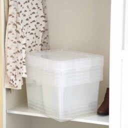 Wham 37L Clear Crystal Box and Lid Pack of 5 - Size: 50 x 43 x 55cm - Wilko - thumbnail 4