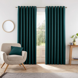 Helena Springfield Eden Lined Teal Curtains 168 x 229cm - Size: W 168 x D 229cm - Wilko - thumbnail 5