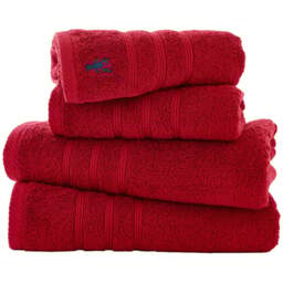 Lobster Creek Kaleidoscope Combed Cotton Berry Hand Towel 2 Pack - Size: 50 x 85cm - Red - Wilko - thumbnail 1