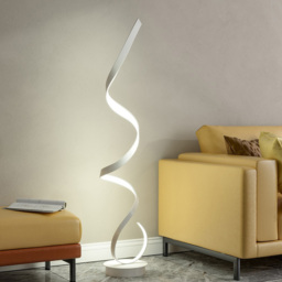 Living and Home White Glow Spiral Floor Lamp - Wilko - thumbnail 3