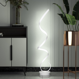 Living and Home White Glow Spiral Floor Lamp - Wilko - thumbnail 5