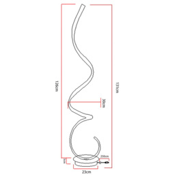 Living and Home White Glow Spiral Floor Lamp - Wilko - thumbnail 7