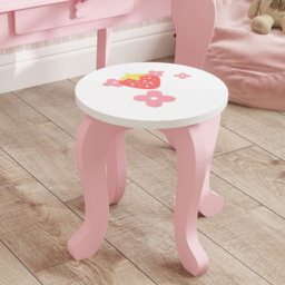 AIYAPLAY 2 Piece Pink Kids Dressing Table and Stool Set - Size: 89 x 45 x 65cm - Wilko - thumbnail 5