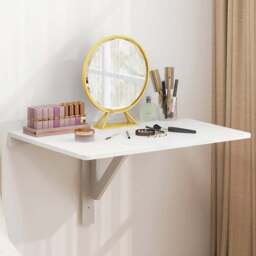 Costway Wall Mounted Drop-Leaf Folding Desk White - Size: 91.4 x 38.1 x 12.7cm - Wilko - thumbnail 1