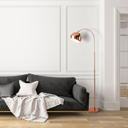 Lighting Collection Calista Velvet Chocolate Ceiling Shade - Size: 140 x 23 x 55cm - Gold - Wilko - thumbnail 3