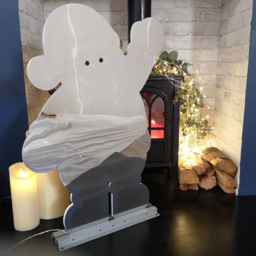 Samuel Alexander Infinity Light Up Standing Santa Christmas Decoration 74cm - Size: 76 x 50 x 10cm - Red - Wilko - thumbnail 4