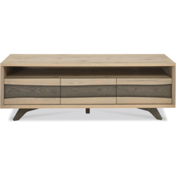 Bentley Designs Cadell 3 Drawer Single Shelf Aged Oak Entertainment Unit - Size: 51 x 150 x 45cm - Brown - Wilko - thumbnail 4