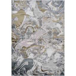 Desire Rugs Solarius Gold Living Room Abstract Area Rug 200 x 290cm - Wilko - thumbnail 1