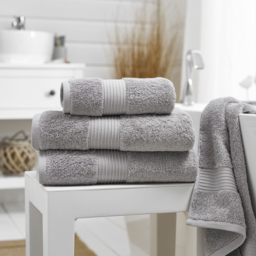 Deyongs Bliss Pima Cloud Hand Towel 2 Pack - Size: 50 x 90cm - Silver - Wilko - thumbnail 3