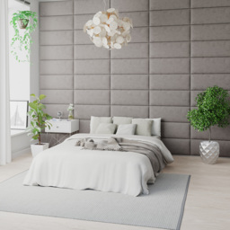 Aspire EasyMount Silver Plush Velvet Upholstered Wall Mounted Headboard Panels 4 Pack - Aspire Beds - Wilko - thumbnail 3