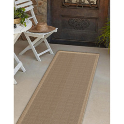 Eselle Jute Effect Herringbone Runner 60 x 230cm - Size: 230 x 60 x 0.5cm - Brown - Wilko - thumbnail 3