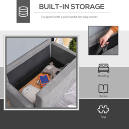 Portland 2 Seater Grey Cotton Sofa with Hidden Storage - Wilko - thumbnail 7