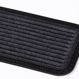 Millbrook Grey Embossed Stripe Doormat 25 x 60cm - Size: 60 x 25cm - Wilko - thumbnail 3
