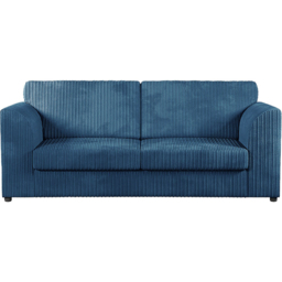 Luxor 5 Seater Marine Blue Jumbo Cord Full Back Sofa Suite - Wilko - thumbnail 5