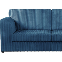 Luxor 5 Seater Marine Blue Jumbo Cord Full Back Sofa Suite - Wilko - thumbnail 4