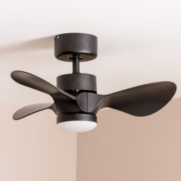ValueLights Matt Black Integrated LED Ceiling Fan with Remote 24 inch - Size: 30 x 60 x 60cm - Wilko - thumbnail 4