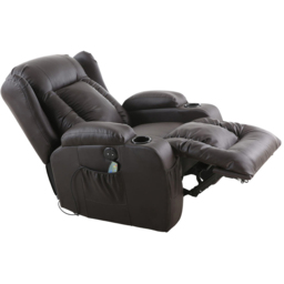 Furniture Online Caesar Brown Bonded Leather Electric Recliner Chair - Size: 105 x 95 x 98cm - Wilko - thumbnail 5