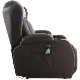 Furniture Online Caesar Brown Bonded Leather Electric Recliner Chair - Size: 105 x 95 x 98cm - Wilko - thumbnail 6